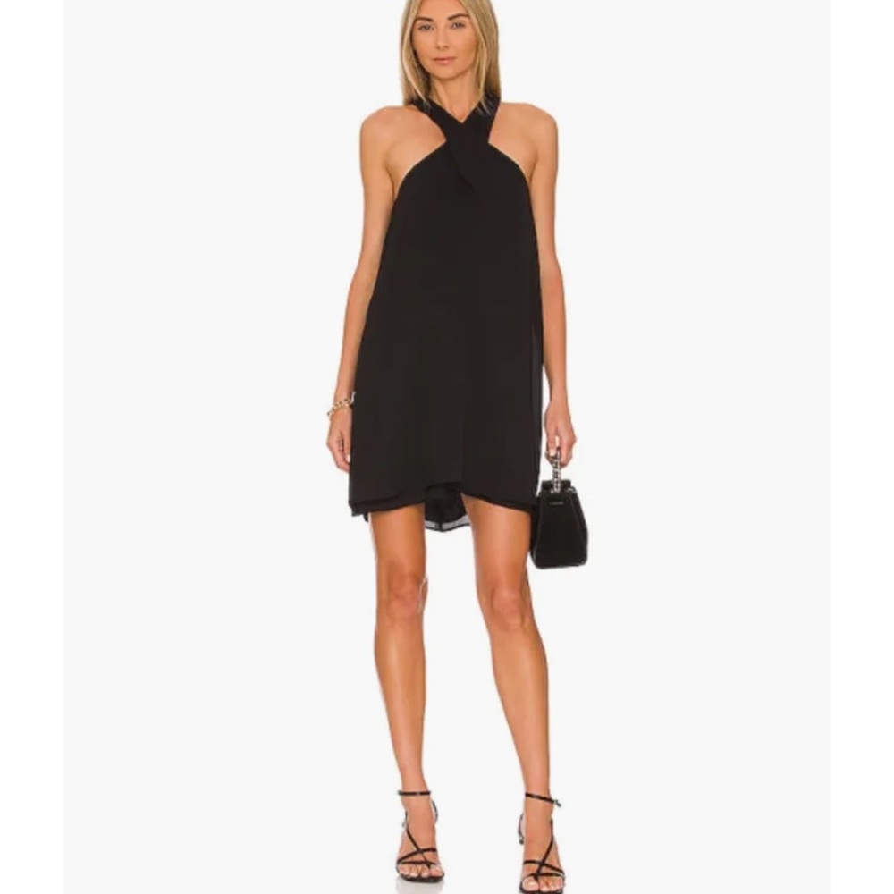 krisa  Revolve Wrap Halter Mini Dress